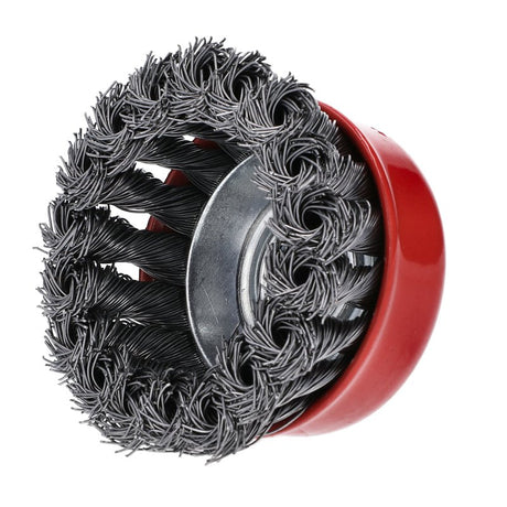 Norton Clipper Classic 70184609149 Wire Cup Brush, 3 in Dia, 5/8-11 Arbor/Shank, Standard Twist Knot Bristle