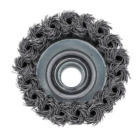 Norton Clipper Classic 70184609149 Wire Cup Brush, 3 in Dia, 5/8-11 Arbor/Shank, Standard Twist Knot Bristle