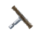 Norton 70184609160 Wire Wheel Brush, 2 in Dia, 1/4 in Arbor/Shank, Crimped Bristle, 0.012 in Dia Bristle