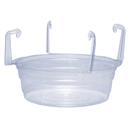 Curtis Wagner Plastics Plastic Hanging Basket Drip Pan Clear, Pack of 50