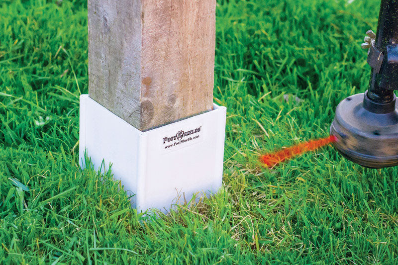 Post Shields Inc. 6 in. H X 4 in. W X 4 in. L Plastic Brown Fence Post Protection, Pack of 10