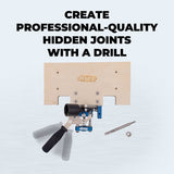 Kreg MortiseMate Series KLTJ100 Loose Tenon Jig, 1/2 to 1-1/2 in THK Clamping, Aluminum/Stainless Steel
