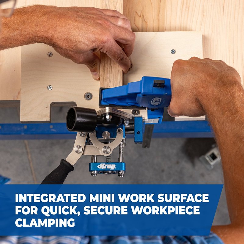Kreg MortiseMate Series KLTJ100 Loose Tenon Jig, 1/2 to 1-1/2 in THK Clamping, Aluminum/Stainless Steel