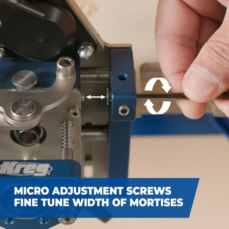 Kreg MortiseMate Series KLTJ100 Loose Tenon Jig, 1/2 to 1-1/2 in THK Clamping, Aluminum/Stainless Steel