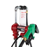 Fill-Rite 1200 Series FR1210HA1F Fuel Transfer Pump, Motor: 12 V Motor, 8 ft L Suction Tube, 3/4 in Outlet, 15 gpm
