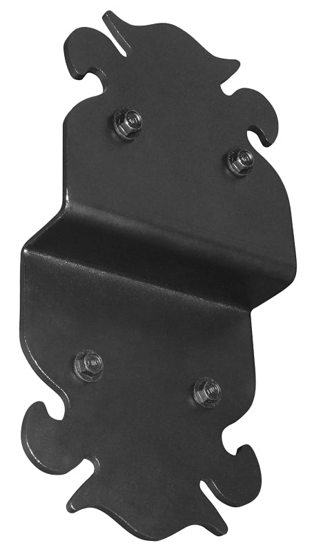 Nuvo Iron P2B6 Post to Beam Support, 6 in H, Black, Galvanized/Powder-Coated, 2/PK