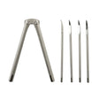 Norpro 575 Handy Shellfish/Nut Cracker, 1-1/4 in Jaw Opening, 4-3/4 in OAL, Metal Jaw, Metal Handle, Silver Handle