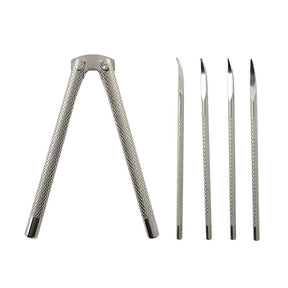 Norpro 575 Handy Shellfish/Nut Cracker, 1-1/4 in Jaw Opening, 4-3/4 in OAL, Metal Jaw, Metal Handle, Silver Handle