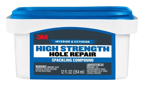 3M High Strength Hole Repair CC-12-DT Color Changing Spackling Compound, White, 12 fl-oz