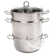 Norpro 619 Steamer and Juicer, 11 L Steamer Insert, 3.8 L Juice Container, 6.75 L Water Pot, Stainless Steel