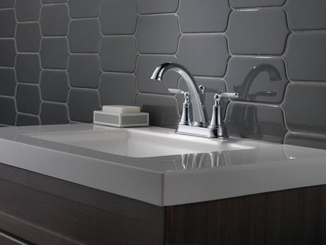 Delta WOODHURST Series 2532LF-MPU Centerset Bathroom Faucet, 1.2 gpm, 2-Handle, 3-Faucet Hole, Metal
