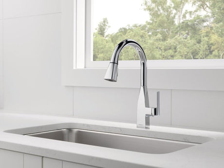 Peerless Xander Series P7919LF-1.0 Pull-Down Kitchen Faucet, 1 gpm, 1-Handle, 1, 3-Faucet Hole, Zinc, Chrome