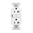 Eaton GF20W-BX-L Receptacle, 125 V, 20 A, NEMA: 5-20R, GFCI Socket, Back, Side Wiring, White, Pack of 10