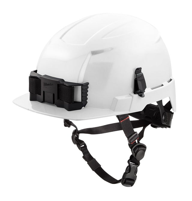 Milwaukee 48-73-1321 Front Brim Safety Helmet, 6-1/2 to 8-1/2 in, Polycarbonate Shell, HDPE, White