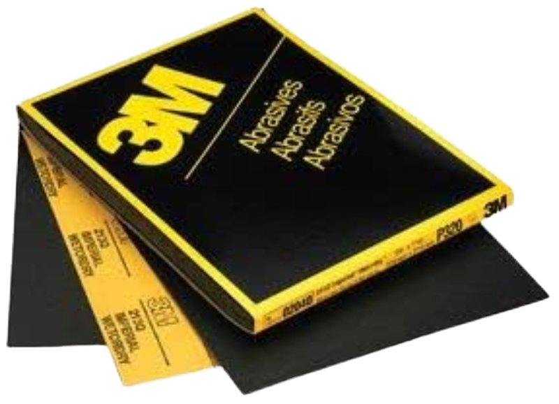 3M Wetordry 02035 Abrasive Sheet, 9 in L, 11 in W, Fine, P800 Grit, Aluminum Oxide Abrasive, Paper Backing, Pack of 50