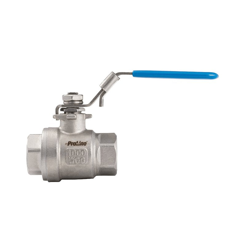 ProLine Series 7690SST Series 107-713SS Ball Valve, 1/2 in Connection, FIP, 1000 psi Pressure, Handle Actuator