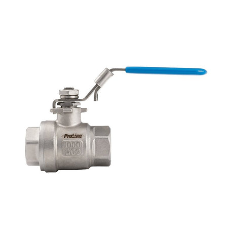 ProLine Series 7690SST Series 107-713SS Ball Valve, 1/2 in Connection, FIP, 1000 psi Pressure, Handle Actuator