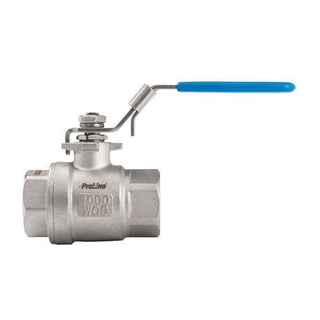 ProLine Series 7690SST Series 107-714SS Ball Valve, 3/4 in Connection, FIP, 1000 psi Pressure, Handle Actuator