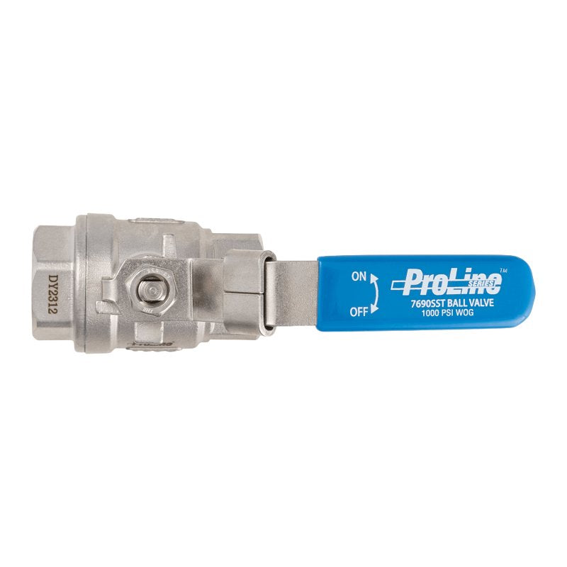 ProLine Series 7690SST Series 107-714SS Ball Valve, 3/4 in Connection, FIP, 1000 psi Pressure, Handle Actuator