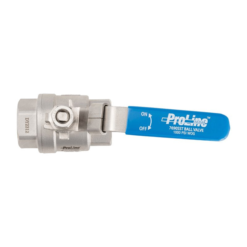 ProLine Series 7690SST Series 107-715SS Ball Valve, 1 in Connection, FIP, 600 to 1000 psi Pressure, Handle Actuator
