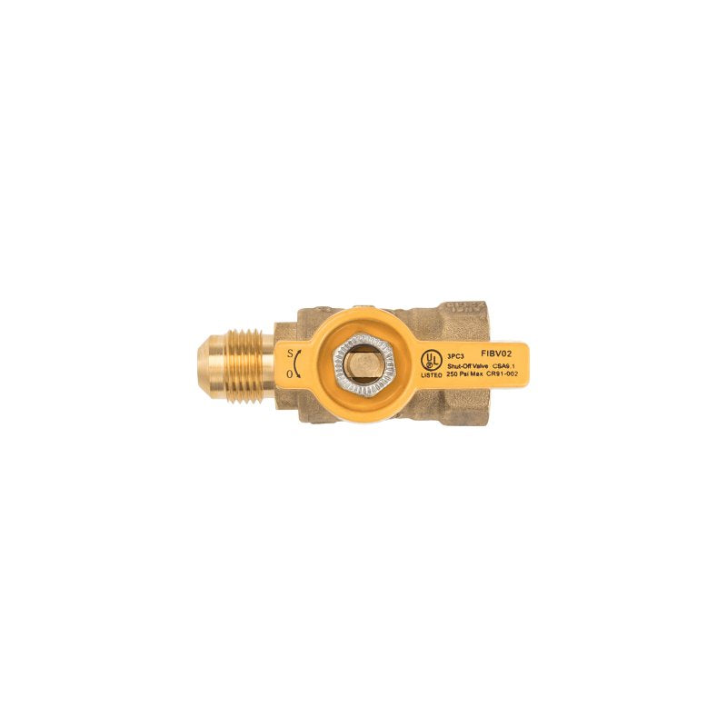 ProLine Series 114-623HN 2-Piece Gas Valve, 1/2 in Connection, Flare x FIP, 175 psi Pressure, Lever Actuator, Brass Body