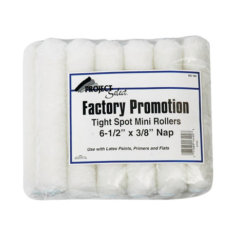 Linzer Project Select Series RS164 0650 Mini Roller Refill, 3/8 in Thick Nap, 6-1/2 in L