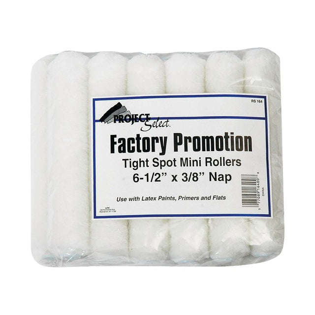 Linzer Project Select Series RS164 0650 Mini Roller Refill, 3/8 in Thick Nap, 6-1/2 in L