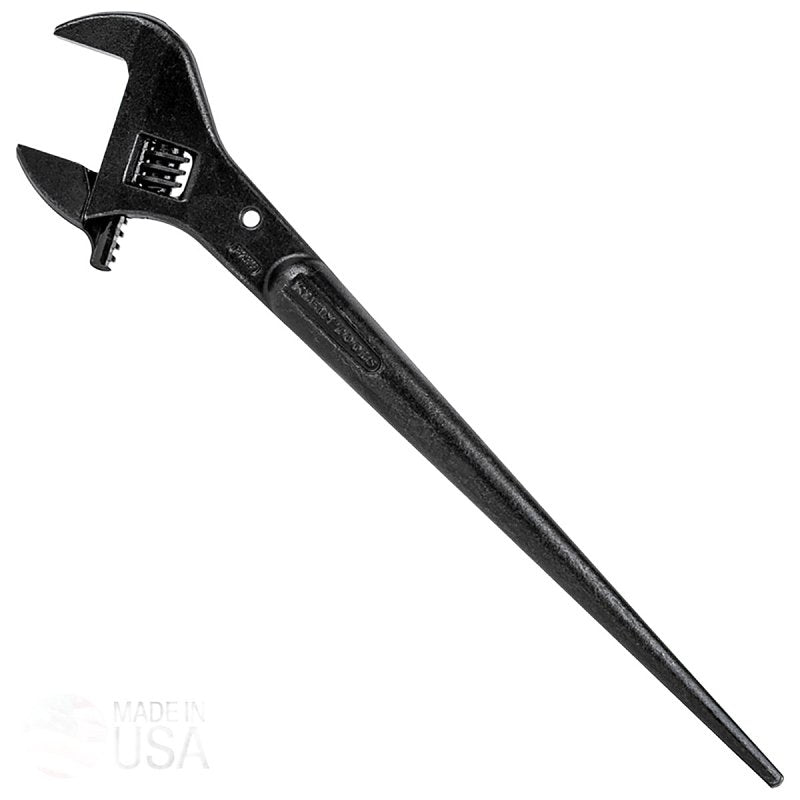Klein Tools 3239 Adjustable Wrench, 16 in OAL, 1-1/2 in Jaw, Steel, Black Oxide, Tapered Handle