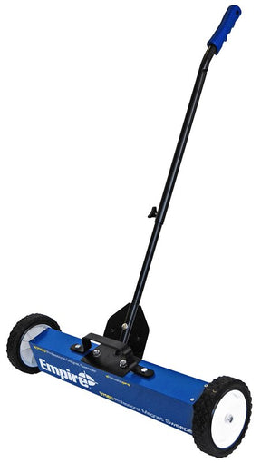 Empire 27060 Magnetic Sweeper, 24 in W Cleaning Path, 30 lb Solution Tank, Black/Blue