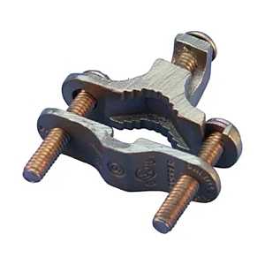 nVent ERICO EK17 Perpendicular Ground Clamp, Clamping Range: 1/2 to 1 in, #10 to 2 AWG Wire, Bronze