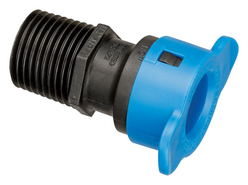 Orbit Blu-Lock 1/2 in. D X 2 in. L MPT Adapter