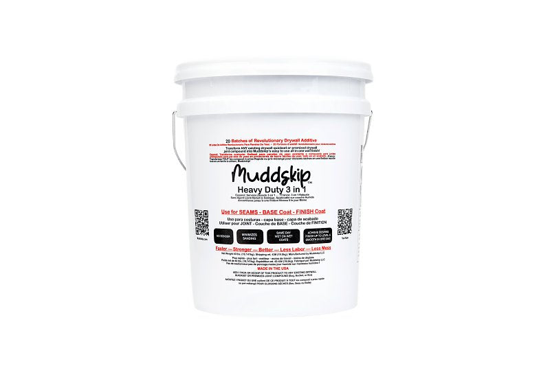Muddskip MSHD5627 Heavy-Duty Basecoat Drywall Additive, 5 gal Bucket