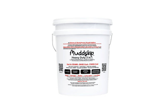 Muddskip MSHD5627 Heavy-Duty Basecoat Drywall Additive, 5 gal Bucket