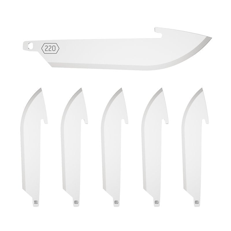 Outdoor Edge RR22-6C Drop-Point Blade, 2.2 in L, Stainless Steel, Pack of 3