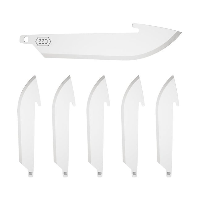 Outdoor Edge RR22-6C Drop-Point Blade, 2.2 in L, Stainless Steel, Pack of 3
