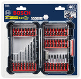 Bosch Impact Tough DDMS40 Drill Bit Set, 40-Piece, HCS, Black Oxide