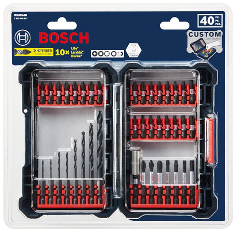 Bosch Impact Tough DDMS40 Drill Bit Set, 40-Piece, HCS, Black Oxide