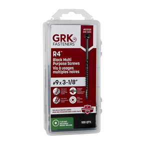 GRK Fasteners R4 Series 03105 Framing Screw, #9 Thread, 3-1/8 in L, Star Drive, Steel, 100 PK