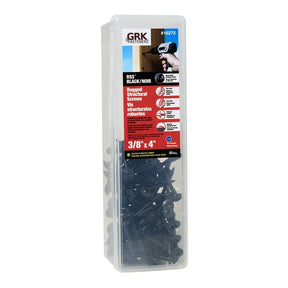 GRK Fasteners RSS 16275 Rugged Structural Screw, 3/8 in Thread, 4 in L, CEE, W-Cut Thread, Round Washer Head, Steel
