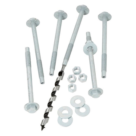 GRK Fasteners AugerBolt Series 81271C Through Bolt Fastener, Coarse Thread, 7 in OAL, Carbon Steel, Galvanized