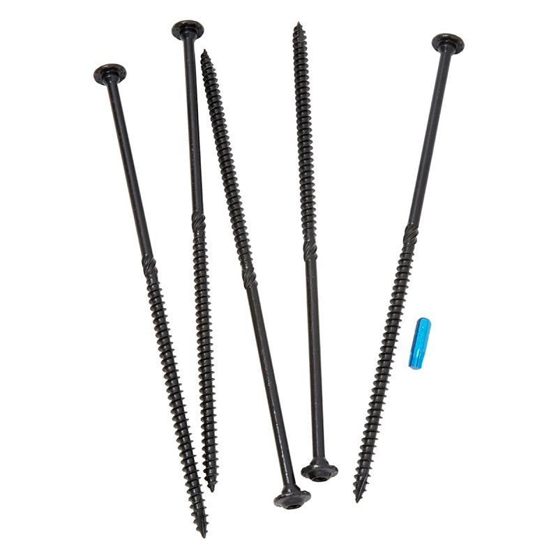 GRK Fasteners RSS 16293 Rugged Structural Screw, 3/8 in Thread, 10 in L, CEE, W-Cut Thread, Round Washer Head, Steel