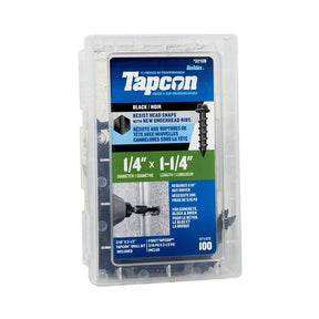 Tapcon 3210B Concrete Anchor, 1/4 in Dia, 1-1/4 in L, Steel