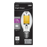 Feit Electric H39KB-175/LED/HDRP HID LED Light Bulb, Elliptical Dimpled, ED28 Lamp, 175 W Equivalent, Non-Dimmable, Pack of 4