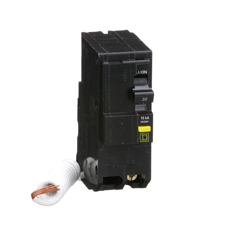 Square D QO QO230GFIC Miniature Circuit Breaker, Ground Fault, 30 A, 2-Pole, 120/240 VAC, Plug-In, Pack of 3