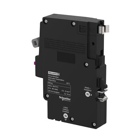 Square D QO QO120PAFGFC Miniature Circuit Breaker, Combination Arc Fault, 20 A, 1-Pole, 120 VAC, Plug-In, Pack of 3