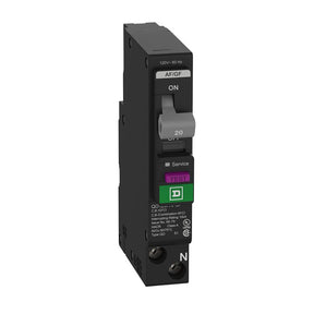 Square D QO QO120PAFGFC Miniature Circuit Breaker, Combination Arc Fault, 20 A, 1-Pole, 120 VAC, Plug-In, Pack of 3