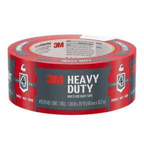 3M 2120-RD Duct Tape, Heavy-Duty, 20 yd L, 1.88 in W, Red