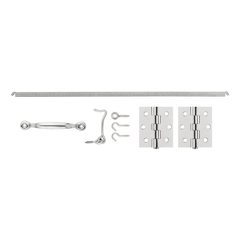 National Hardware N185-700 Screen/Storm Door Set, Stainless Steel, 8-Piece, For: Screen/Storm Doors