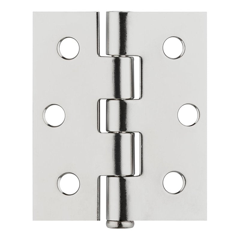 National Hardware N185-701 Screen/Storm Door Hinge, 3 x 2-1/2 in, Stainless Steel, Surface Mounting, 45 lb, Tight Pin