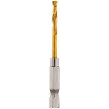 Milwaukee 48-89-4605 Impact Drill Bit, 1/8 in Dia, 2.62 in OAL, Twist Flute, 1/4 in Dia Shank, Hex Shank